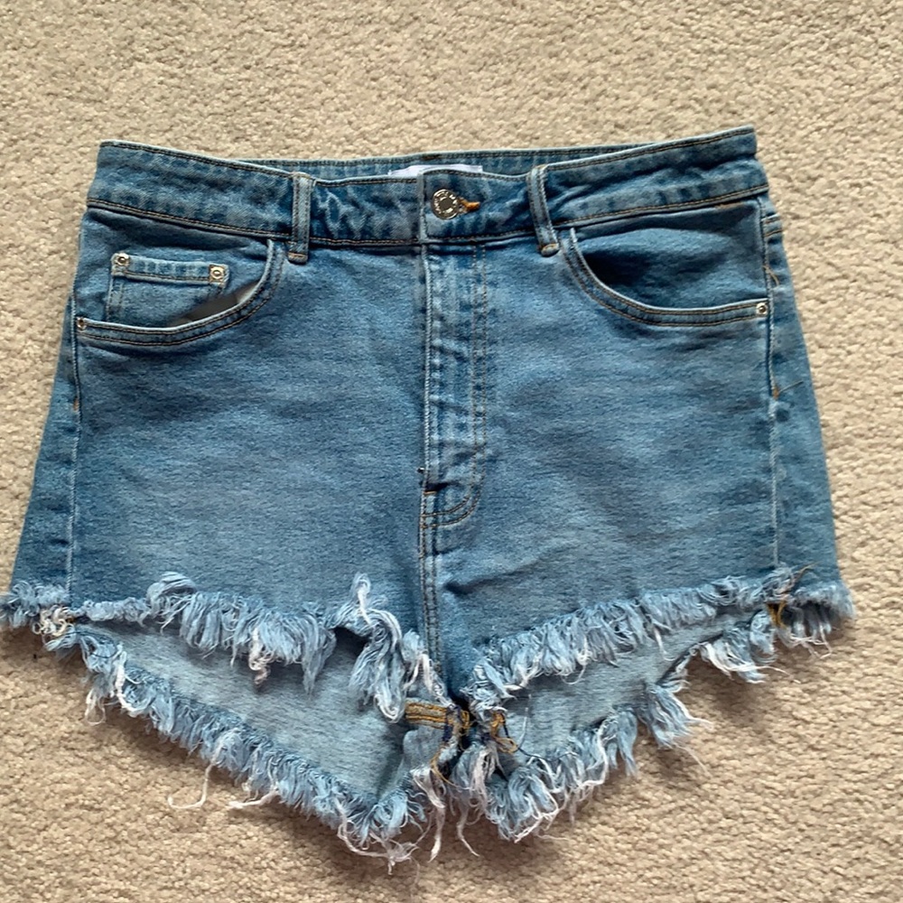 Distressed Denim Shorts